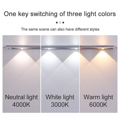 Ultra thin LED Light 20/30/40/60CM Cabinet Lamp PIR Motion Sensor Wireless USB Rechargeable Night light Cabinet Kitchen Lighting